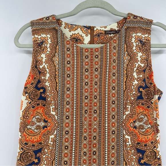 J McLaughlin Catalina Cloth Shift Dress Geometric All Over Print Size Medium - Picture 3 of 5